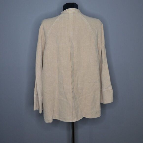 Aritzia Wilfred 100% Linen Chore Coat Beige Sz 8 - Picture 3 of 9